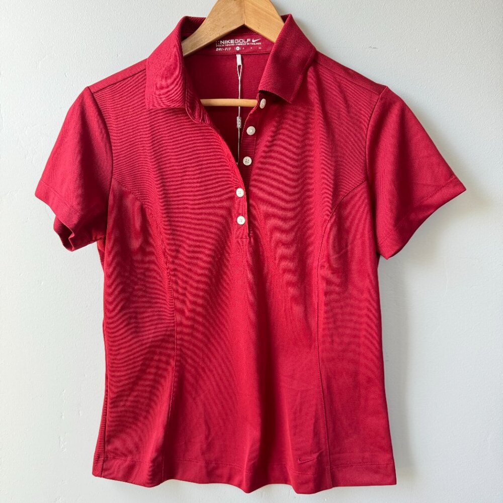NWT Nike Red Short Sleeve Polo Tee - Picture 6 of 7